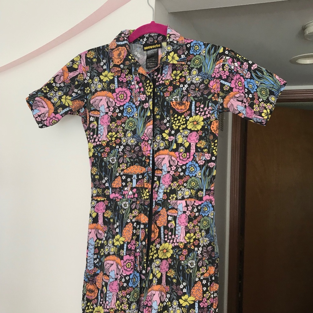Nooworks Magical Mushrooms Coveralls Size XXS